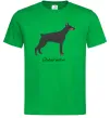 Мужская футболка Doberman drawing Зеленый фото
