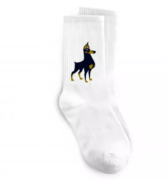 Носки Doberman standing Белый фото