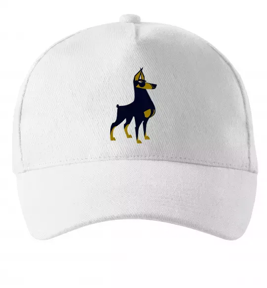 Кепка Doberman standing Білий фото