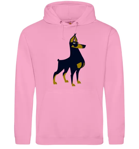 Жіноча толстовка (худі) Doberman standing Рожевий фото