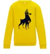 Дитячий світшот Doberman standing Сонячно жовтий Дитячий світшот Doberman standing Сонячно жовтий фото