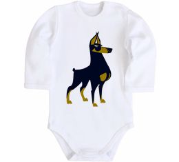 Детский боди Doberman standing