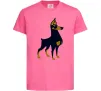 Дитяча футболка Doberman standing Яскраво-рожевий фото