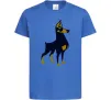 Дитяча футболка Doberman standing Яскраво-синій фото