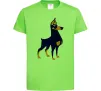 Дитяча футболка Doberman standing Лаймовий фото