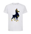 Детская футболка Doberman standing Белый фото