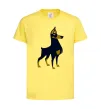 Детская футболка Doberman standing Лимонный фото