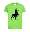 Детская футболка Doberman standing Лаймовый фото