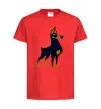 Детская футболка Doberman standing Красный фото