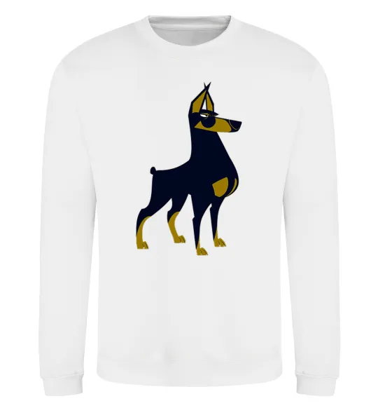Свитшот Doberman standing Белый фото