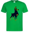 Чоловіча футболка Doberman standing Зелений Чоловіча футболка Doberman standing Зелений фото