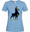 Жіноча футболка Doberman standing Блакитний Жіноча футболка Doberman standing Блакитний фото