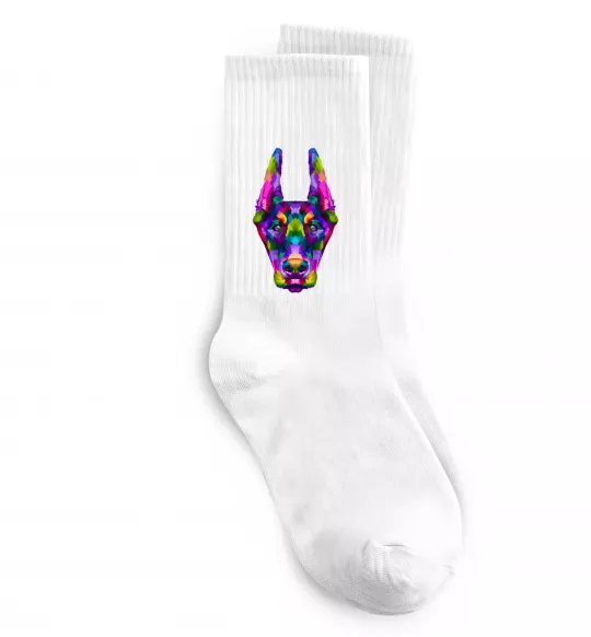Носки Colored doberman Белый фото