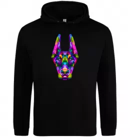 Мужская толстовка (худи) Blackrcolor doberman Серый меланж фото
