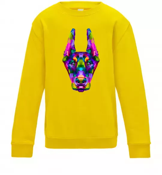 Дитячий світшот Colored doberman Сонячно жовтий фото