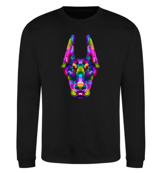 Свитшот Colored doberman Черный фото
