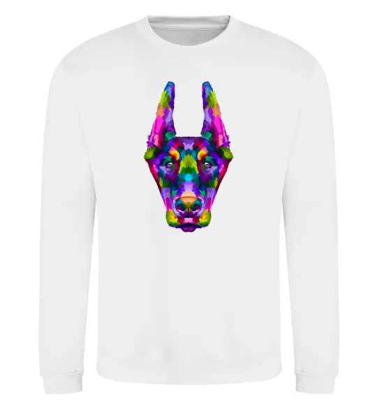 Свитшот Colored doberman Белый фото