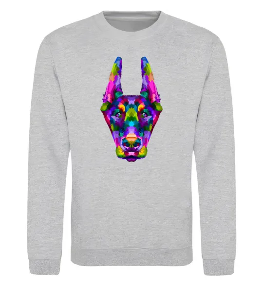 Свитшот Colored doberman Серый меланж фото