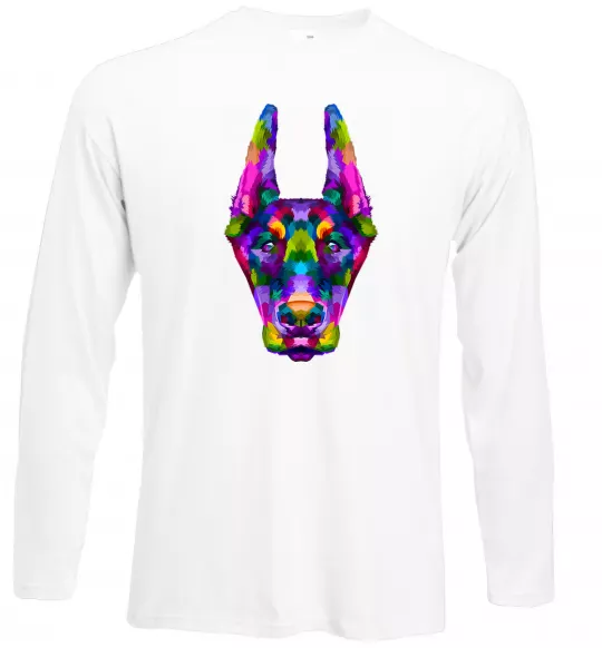 Лонгслив Colored doberman Белый фото