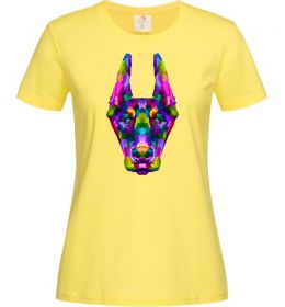 Женская футболка Colored doberman Женская футболка Colored doberman