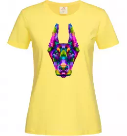 Жіноча футболка Доберман показує язик Білий фото Жіноча футболка Доберман показує язик Білий фото