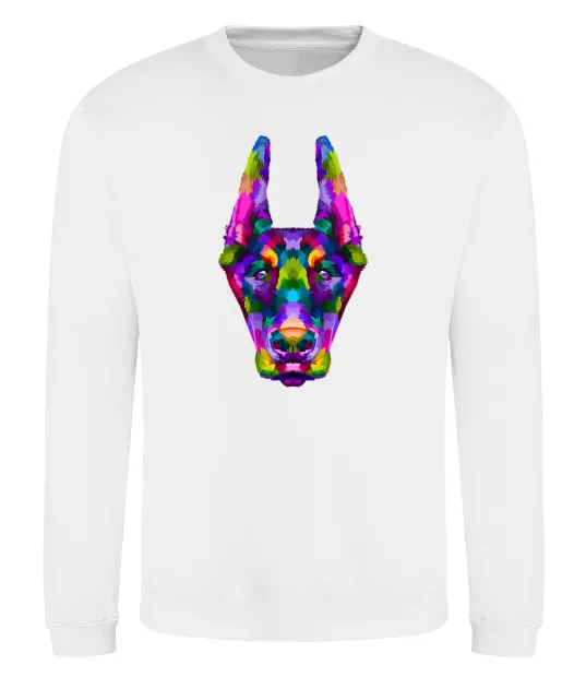 Світшот Colored doberman Білий фото