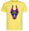 Мужская футболка Colored doberman Лимонный фото