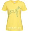 Женская футболка Бирюзовый доберман Лимонный фото
