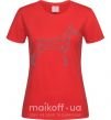 Жіноча футболка Бирюзовый доберман Червоний фото