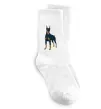 Шкарпетки Доберман стоїть Білий фото