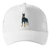 Кепка Доберман стоїть Білий фото