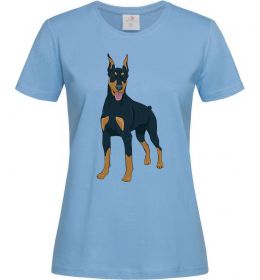Женская футболка Доберман стоїть