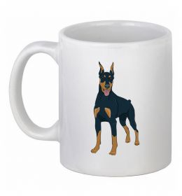 Чашка керамическая Доберман стоїть Чашка керамическая Доберман стоїть
