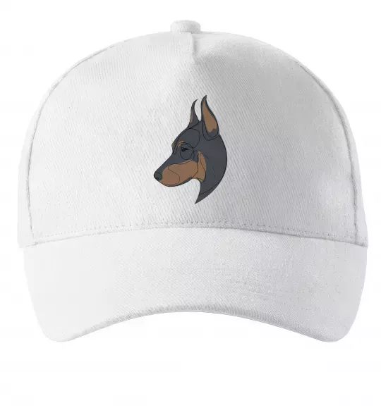 Кепка Доберман портрет Белый фото