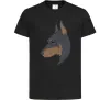 Детская футболка Доберман портрет Черный фото
