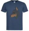 Чоловіча футболка Доберман портрет Темно-синій Чоловіча футболка Доберман портрет Темно-синій фото