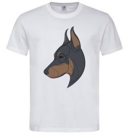 Чоловіча футболка Доберман портрет Чоловіча футболка Доберман портрет