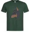 Чоловіча футболка Доберман портрет Темно-зелений Чоловіча футболка Доберман портрет Темно-зелений фото
