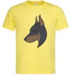 Чоловіча футболка Доберман портрет Лимонний Чоловіча футболка Доберман портрет Лимонний фото