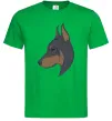 Чоловіча футболка Доберман портрет Зелений Чоловіча футболка Доберман портрет Зелений фото