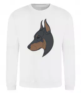 Свитшот Watercolor doberman Серый меланж фото