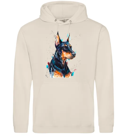 Женская толстовка (худи) Watercolor doberman Таш фото