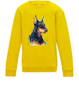 Дитячий світшот Watercolor doberman