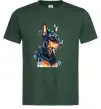 Мужская футболка Watercolor doberman Темно-зеленый Мужская футболка Watercolor doberman Темно-зеленый фото
