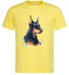 Мужская футболка Watercolor doberman Лимонный Мужская футболка Watercolor doberman Лимонный фото