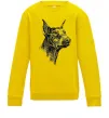 Детский Свитшот Морда добермана Солнечно желтый Детский Свитшот Морда добермана Солнечно желтый фото