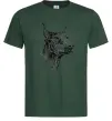 Мужская футболка Морда добермана Темно-зеленый Мужская футболка Морда добермана Темно-зеленый фото