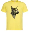 Мужская футболка Морда добермана Лимонный Мужская футболка Морда добермана Лимонный фото