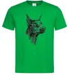 Мужская футболка Морда добермана Зеленый Мужская футболка Морда добермана Зеленый фото