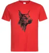 Мужская футболка Морда добермана Красный Мужская футболка Морда добермана Красный фото